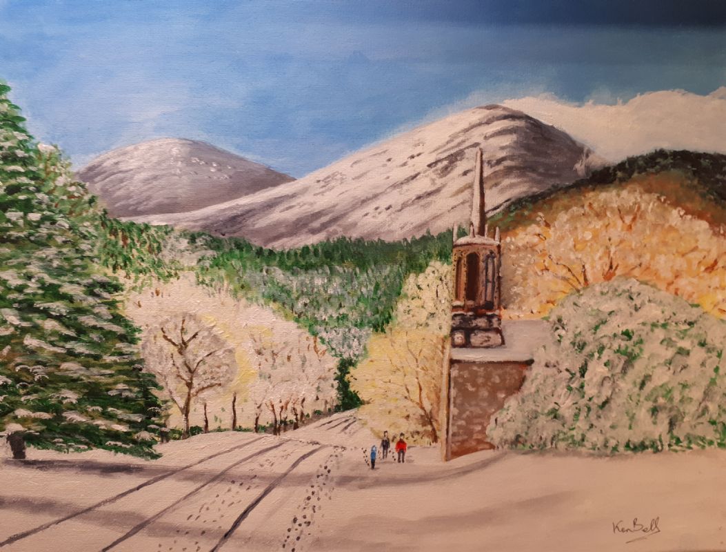 Winter mountain scene